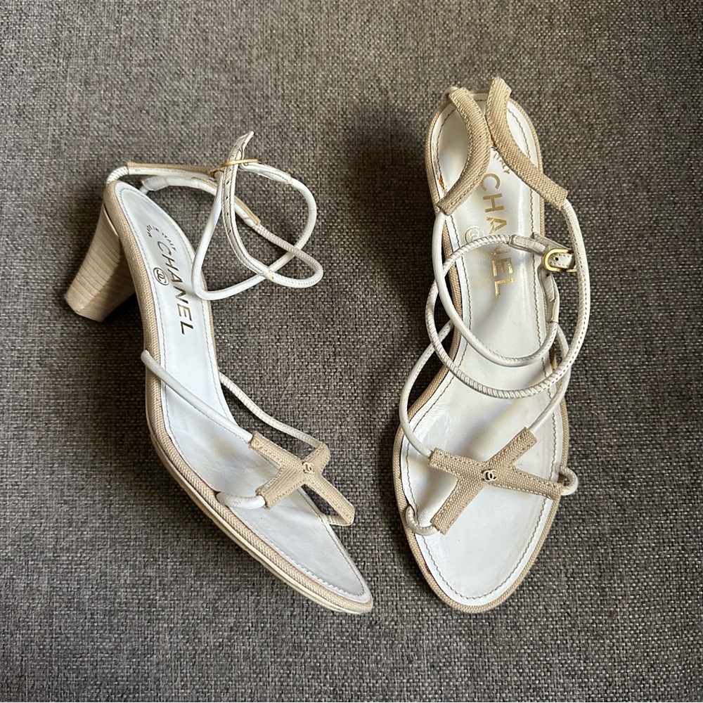 Vintage Chanel strappy heels